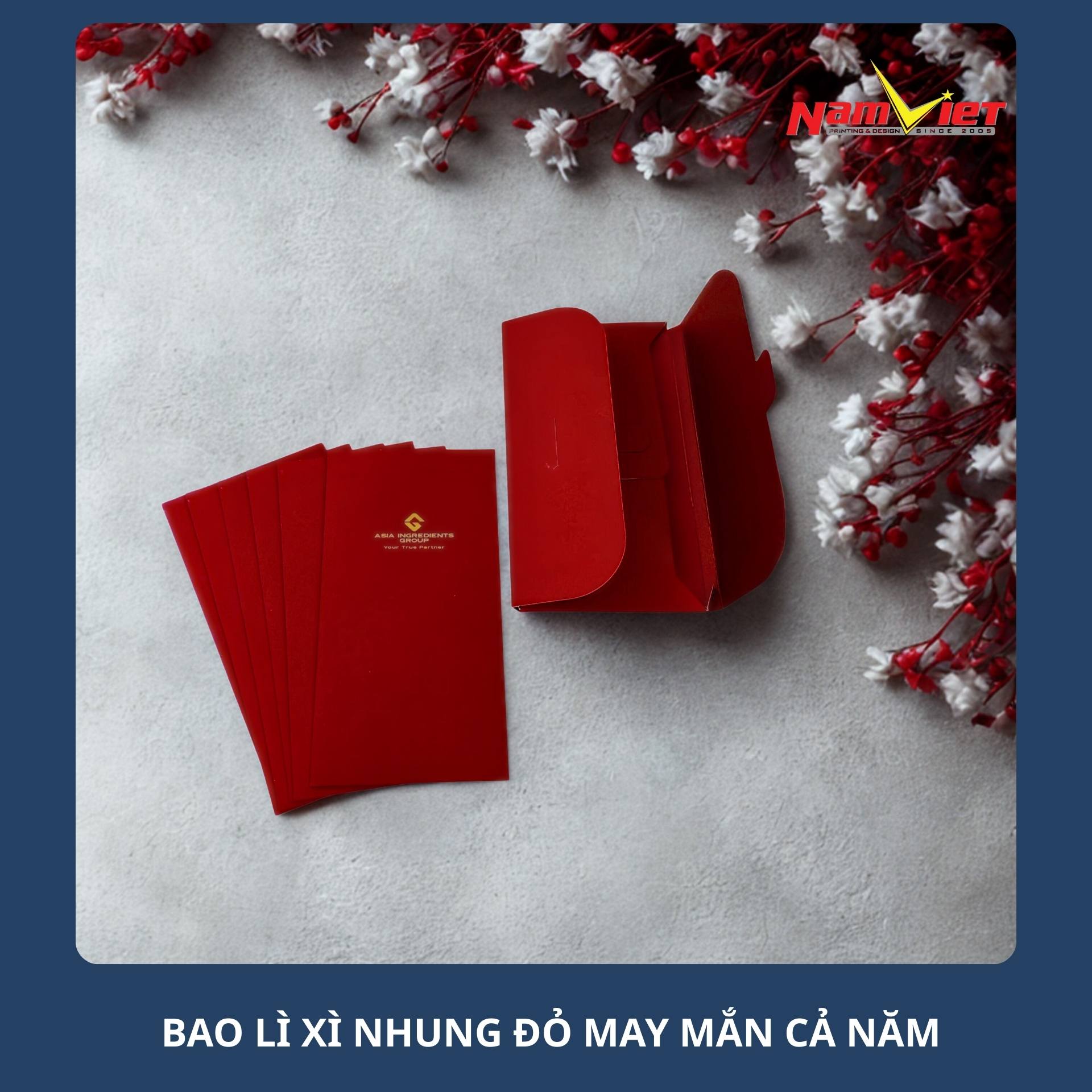 Bao lì xì nhung đỏ, đem may mắn cho cả năm