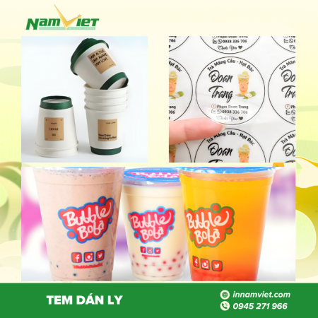 In tem dán ly – Tăng nhận diện thương hiệu ngay trên từng ly nước
