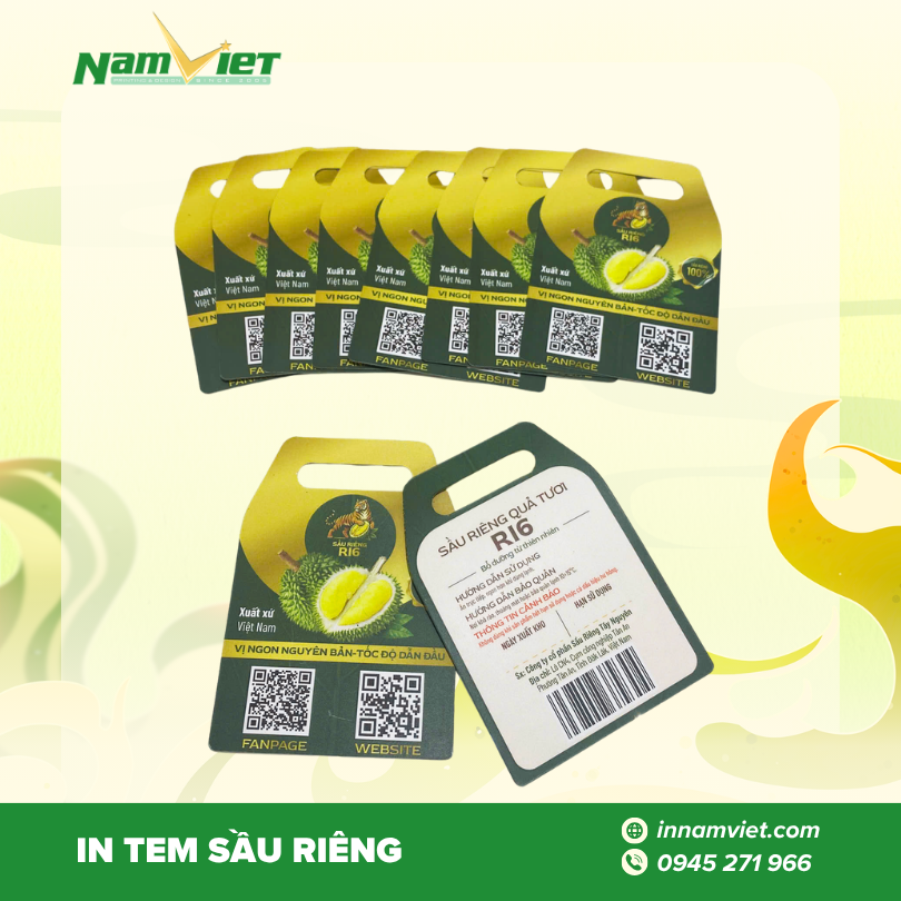 In Tem Sầu Riêng – Giải Pháp Nhận Diện Thương Hiệu Và Truy Xuất Nguồn Gốc Hiệu Quả