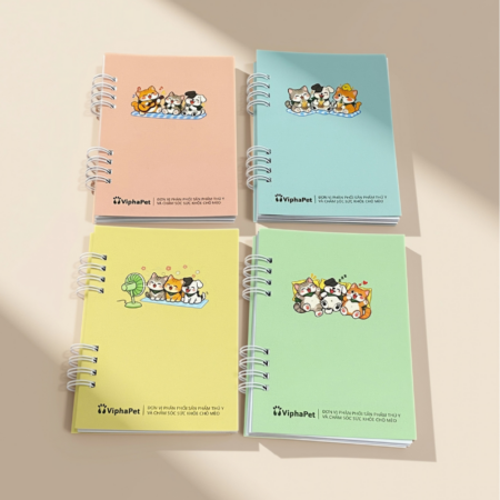Sổ Tay Lò Xo A6 – In Sổ Tay Nhỏ Gọn, Theo Yêu Cầu
